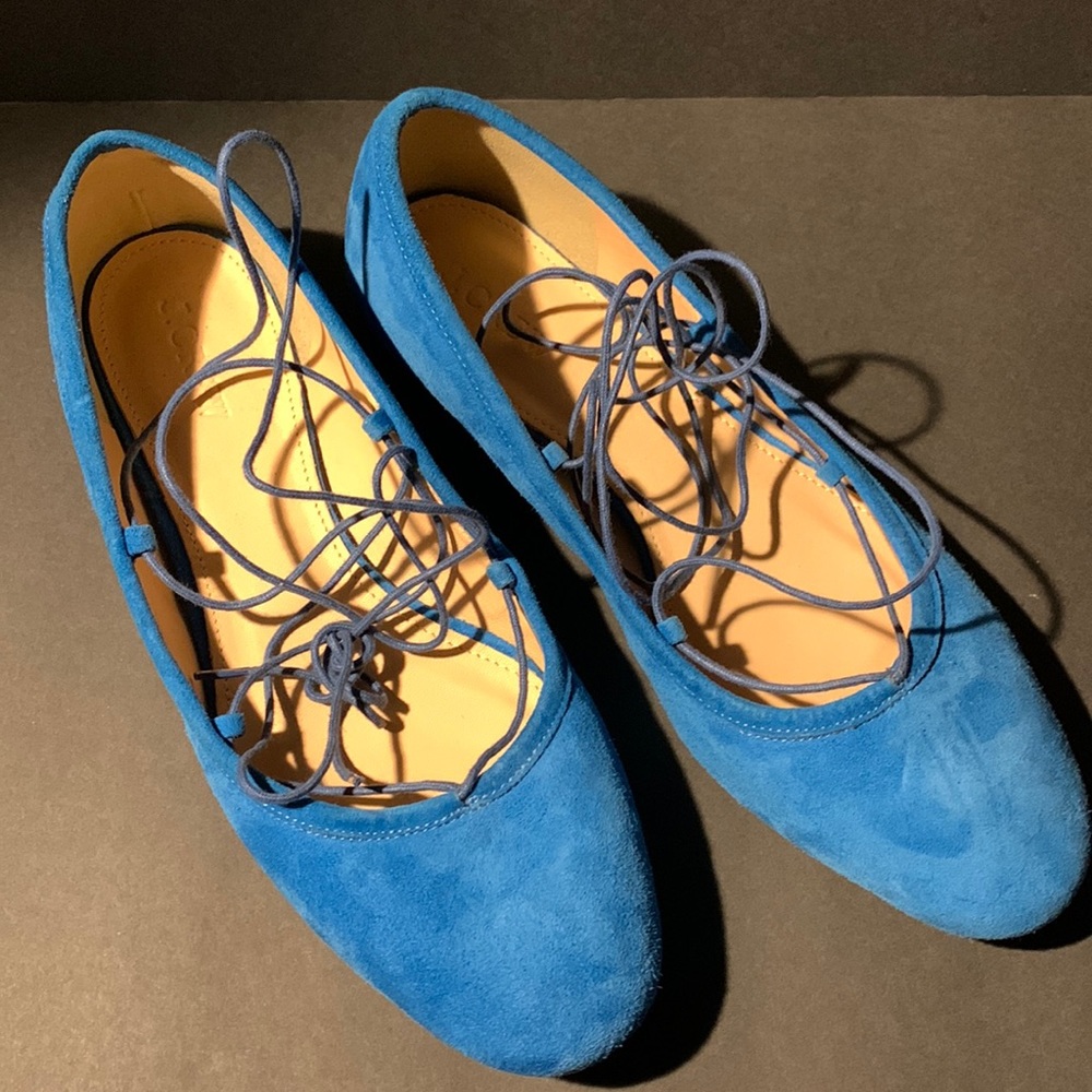 J. Crew Ballet Lace Up Flats Sz 8.5